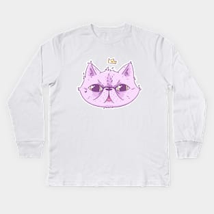 Disgruntled cat Kids Long Sleeve T-Shirt